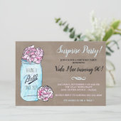 Mason Jar Invitation de fête d'anniversaire (Debout devant)