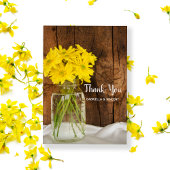 Mason Jar Jellow Daisies Grange Mariage Merci