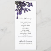 Mason Jar Lavender Wedding Program Programma (Achterkant)