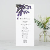 Mason Jar Lavender Wedding Program Programma (Staand voorkant)