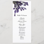 Mason Jar Lavender Wedding Program Programma (Voorkant)