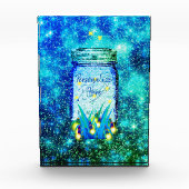 Mason jar lightning bug glanzend firefly fotoblokken (Voorkant)