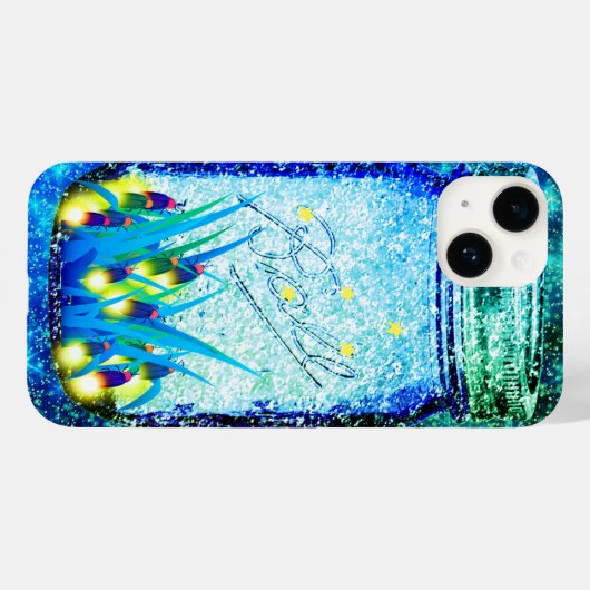 Mason jar lightning bug glanzend firefnet Case-Mate iPhone case (Achterkant (horizontaal))
