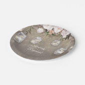 Mason Jar Lights Bloemen Rustiek Papieren Bordje (Gekanteld)