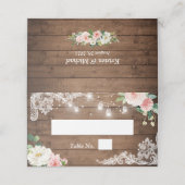 Mason Jar Lights Lace Floral Rustic Wedding (Buitenkant ongevouwen)