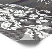 Mason Jar Lights Lace Mariage Affiche de bienvenue (Coin)