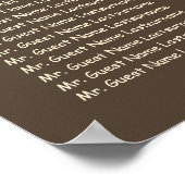 Mason Jar Lights Rustic Wedding Seating Chart Poster (Hoek)