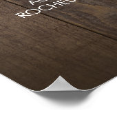 Mason Jar Lights Rustic Wedding Welcome Sign Poster (Hoek)