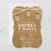 Mason Jar - Lumières de chaîne 5x7 Faire-part de m (Devant)