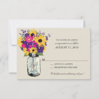 Mason Jar Margrieten en Zonnebloemen | RSVP