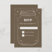 Mason Jar met gevuurde gevechtsvliegtuigen RSVP Br (Voorkant / Achterkant)
