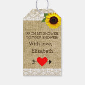 Mason Jar met Zonnebloemen Vrijgezellenfeest Cadeaulabel (Achterkant)