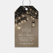  Mason Jar Oak Tree Bruiloft Dank u Labels Cadeaulabel (Voorkant)