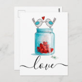 Mason Jar of Love Briefkaart (Voorkant / Achterkant)