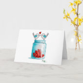 Mason Jar of Love Kaart (Gele Bloem)