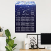 Mason Jar onder de Stars Wedding Seating Chart Poster (Thuiskantoor)