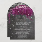 Mason Jar Orchid Chalkboard Heart Leaf Tree Kaart (Voorkant / Achterkant)