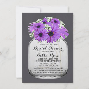 Mason Jar Paars Daisy Vrijgezellenfeest daisy3 Kaart