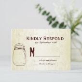 Mason Jar Pays Tourne Les Cartes RSVP Mariage (Debout devant)