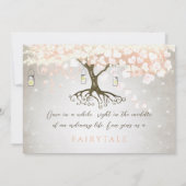 Mason Jar Peachy Pink Heart Leaf Tree Save The Date (Achterkant)