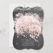 Mason Jar Pink Chalkboard Heart Leaf Tree Kaart (Achterkant)