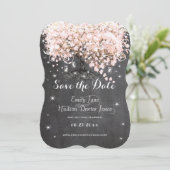 Mason Jar Pink Chalkboard Heart Leaf Tree Kaart (Staand voorkant)