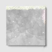 Mason Jar Pink Heart Leaf Tree op grijze Waterverf Gastenboek (Achterkant)