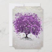 Mason Jar Radiant Paars Wedding Kaart (Achterkant)