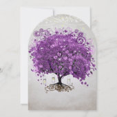 Mason Jar Radiant Paars Wedding Kaart (Achterkant)