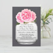 Mason jar rose peony invitations mariage peony4 (Debout devant)