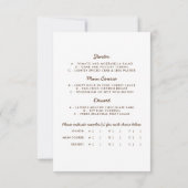 Mason Jar Rustic Babys Breath RSVP Menu Choix (Dos)