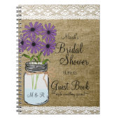 Mason Jar Rustic Country-Vrijgezellenfeest Guest B Notitieboek (Voorkant)