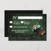 Mason Jar Rustic Firefly Wedding Cartes RSVP (Devant / Derrière)