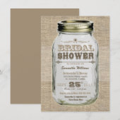 Mason Jar Rustic Kijk Vrijgezellenfeest Kaart (Voorkant / Achterkant)