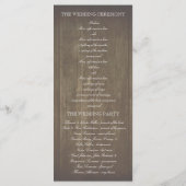 Mason Jar Rustic Lights Barn Wedding Programma's (Achterkant)