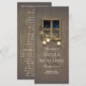 Mason Jar Rustic Lights Barn Wedding Programma's (Voorkant / Achterkant)