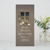 Mason Jar Rustic Lights Barn Wedding Programma's (Staand voorkant)