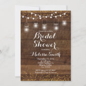 Mason Jar Rustic Vrijgezellenfeest nodigt kaart ui (Voorkant)