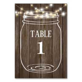 mason jar, rustiek, tafelkaart kaart