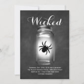 Mason Jar Spider Halloween Invitation (Devant)