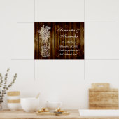 Mason Jar Stamp on Dark Wood Plank Poster (Keuken)