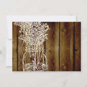 Mason Jar Stempel Donker Houtlook Opslag de Datum Save The Date (Achterkant)