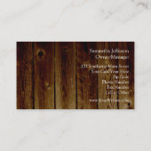 Mason Jar Stempel op Donkere Houten Plank Visitekaartje (Achterkant)