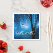 Mason jar string lichten boom rustieke bruiloft servetten (Insitu)