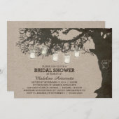 Mason Jar String Light Tree  Vrijgezellenfeest Kaart (Voorkant / Achterkant)