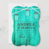 Mason Jar String Lights 5x7 bruiloft uitnodiging (Voorkant)