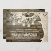 Mason Jar String Lights Barn Wood Kaart (Voorkant / Achterkant)