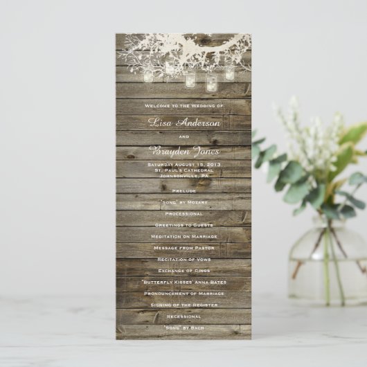 Mason Jar String Lights Rustic Tree Programme (Debout devant)