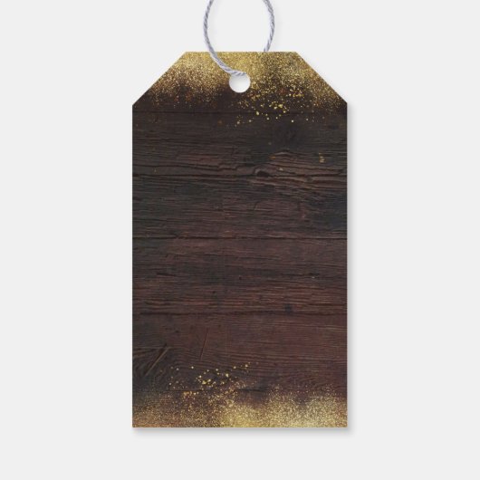 Mason Jar String Lights Rustieke Bruiloft Cadeaulabel (Achterkant)