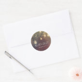 Mason Jar String Lights takken rustieke bruiloft Ronde Sticker (Envelop)